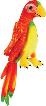 Plush Toy Parrot Red Realistic