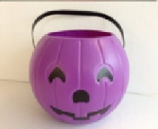 Pumpkin Pail Purple 8"