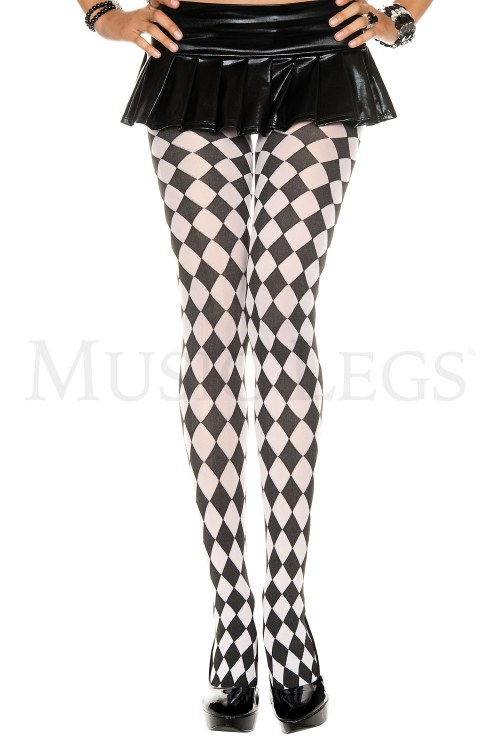 Panty Hose B/W Harlequin