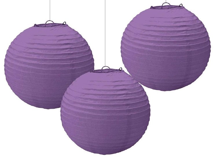 Paper Lanterns Lavender 3pk