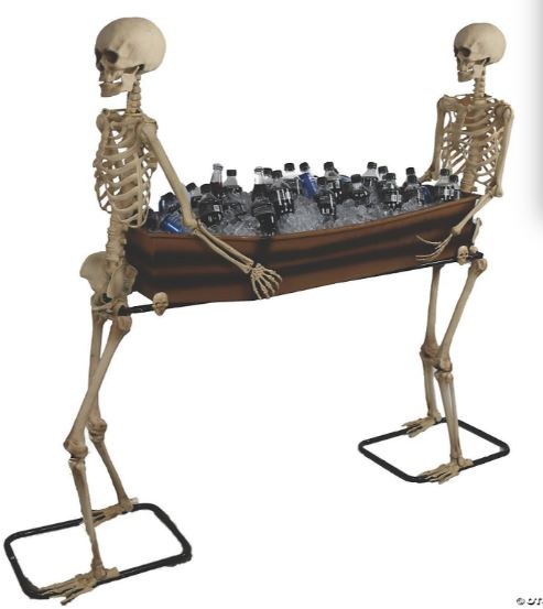 Skeletons Carrying Coffin Prop