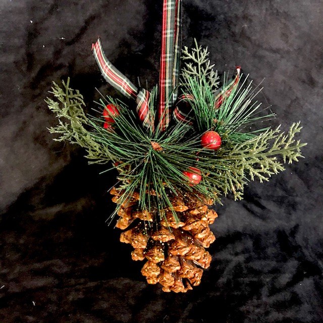 Large, Sparkly Pine Cone Ornament