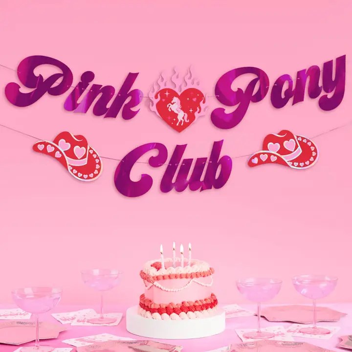 Pink Pony Club Banner 5ft