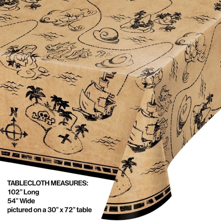 Pirate Treasure Map Plastic Tablecover