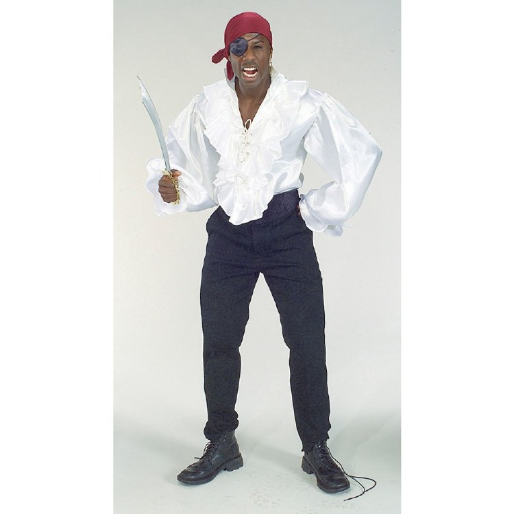 Pirate Shirt White Satin XL