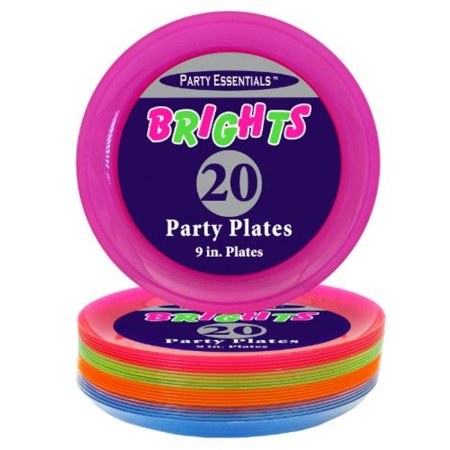 Plates Party 9in Bright 20ct