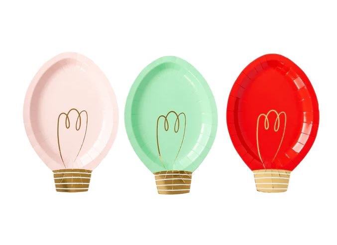 Xmas Bulb Shaped Plates