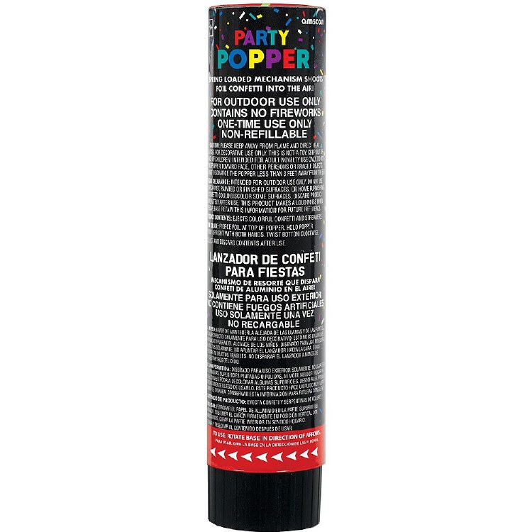 Confetti Popper Multi 8in 1pc
