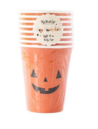 Pumpkin Jack-o-Lantern Paper Cups