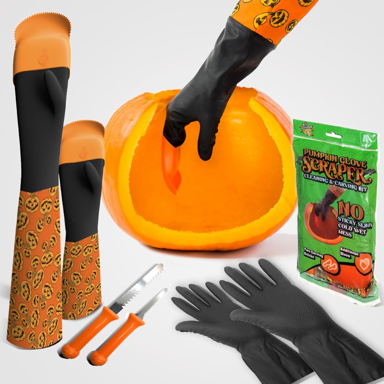 Pumpkin Glove Scrapers Adlt/Ch