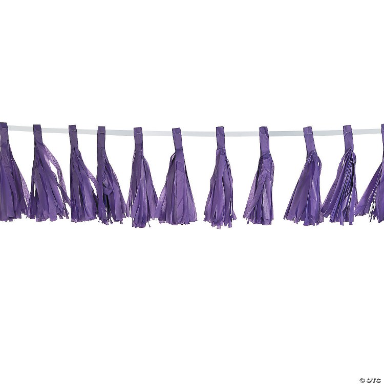 Tissue Tassel Garland Purple
