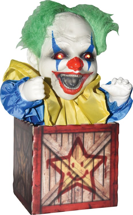 Animated Tabletop Clown in Box