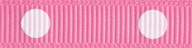 Ribbon Pink/White 3/8in x 3yd