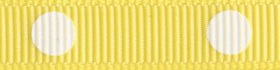 Ribbon Yellow/Wht 3/8in x 3yd