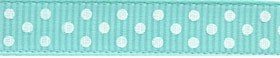Ribbon Aqua/White 3/8in x 3yd