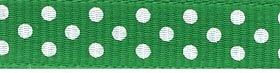 Ribbon Emerald/Wht 3/8in x 3yd