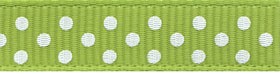 Ribbon Lime/White 3/8in x 3yd