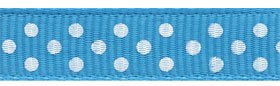 Ribbon Turq/Wht 3/8in x 3yd