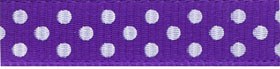 Ribbon Purple/Wht 3/8in x 5yd