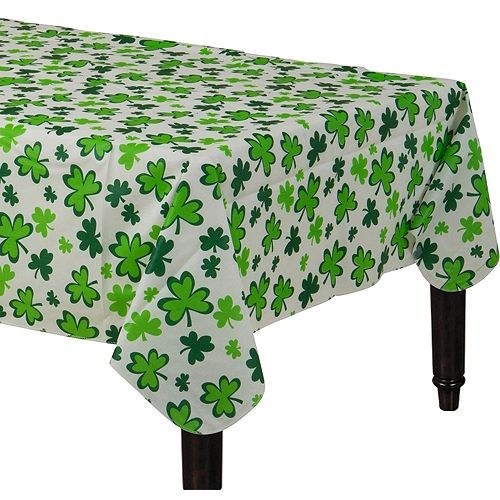 Shamrock Tablecover - Heavy Weigted Vinyl - Flannel Backed