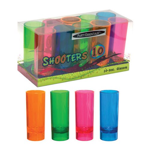 Shooter Glasses Brights 10pk
