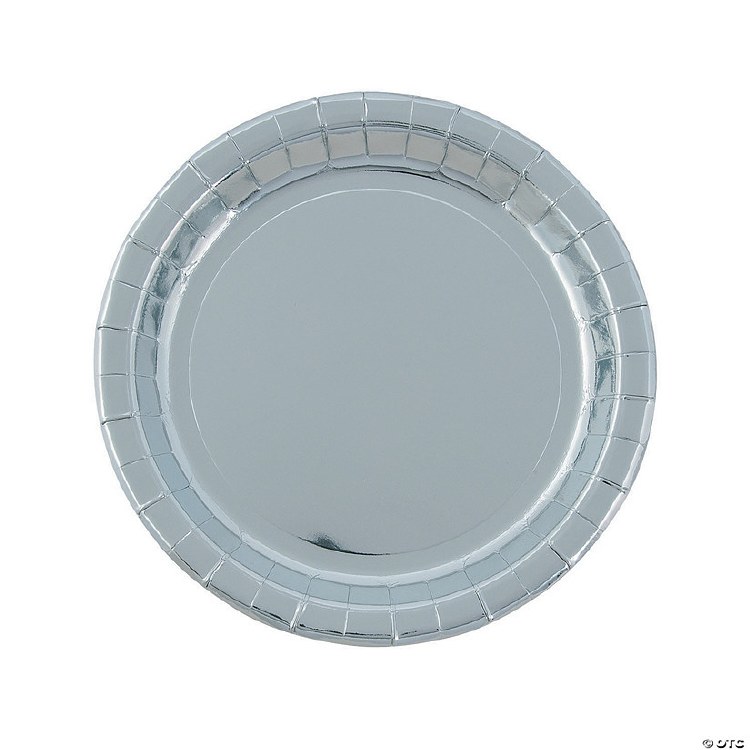 Silver Metallic Dinner Plates