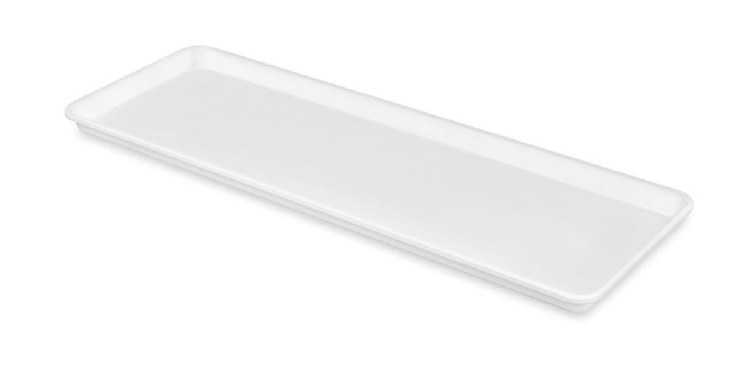 Tray Sleek White 6x15in