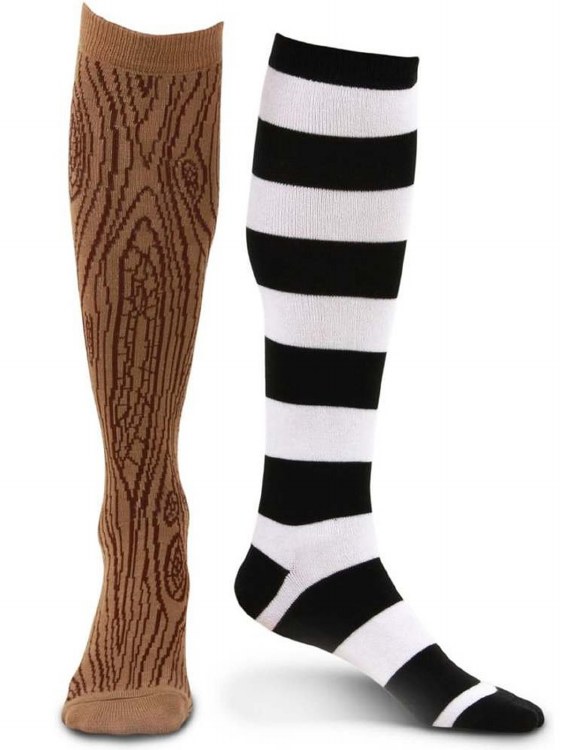 Pirate Peg Leg Mismatch Socks