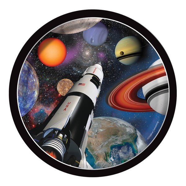 Space Blast 7in Plate 8ct
