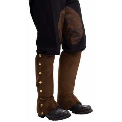 Spats Brn Suede Steampunk