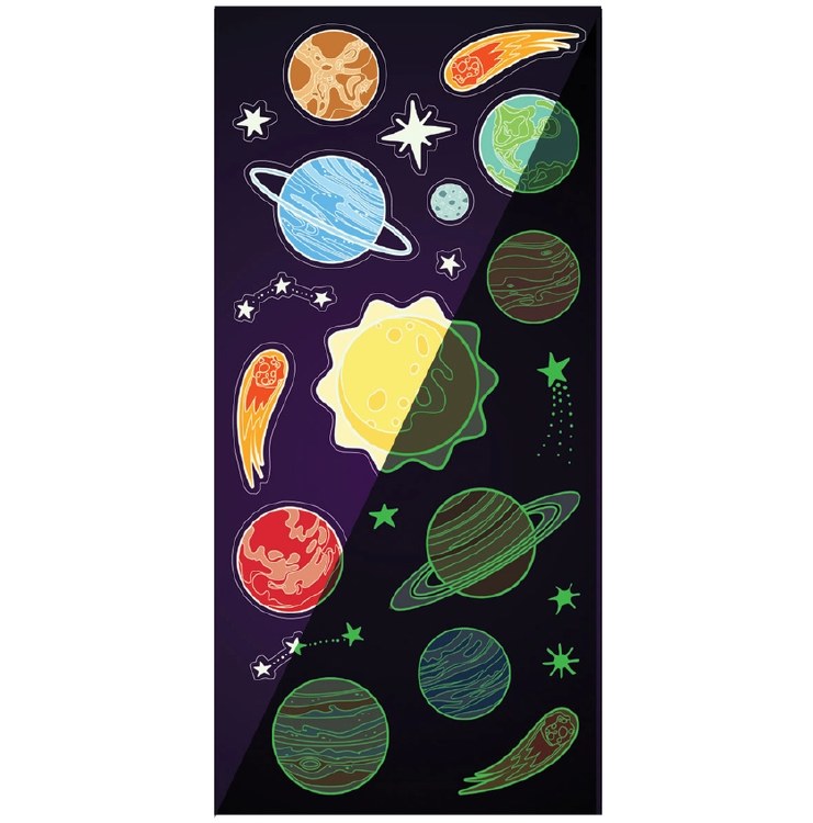 Sticker Sheet GLOW Planets