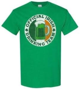St. Patrick's Day Shirt Official Drinking Team Large