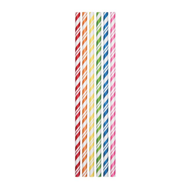 Straws Paper Asst. Colors