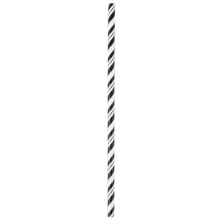 Straws Paper Black Velvet