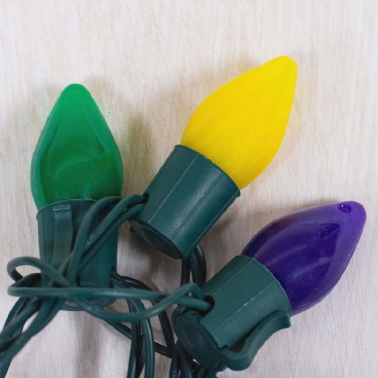 Mardis Gras String Lights Green/Purple/Yellow