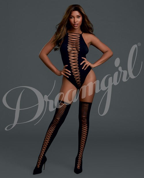 Teddy Criss-Cross w/ Thigh Highs