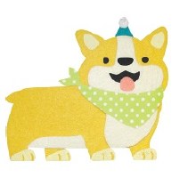 Birthday Card Corgi Cutout