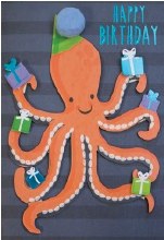 Birthday Card Octopus