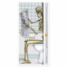 Skeleton Bathroom Door Cover