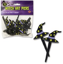 Witch Hat Food Picks ~ 12 Pack