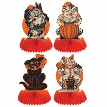 9" Vintage Halloween Centerpiece ~ 4 Pack