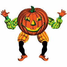 Vintage Halloween Jointed Pumpkin