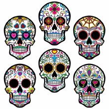 Sugar Skull Cutouts 6ct