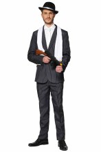 Gangster Pinstripe Suit Large