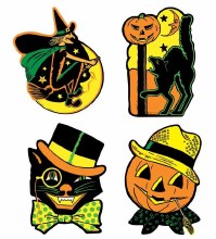 Vintage Halloween Cutouts ~ 8 Pack