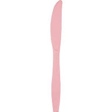 Classic Pink Plastic Knives 24ct