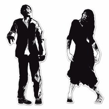 34" Zombie Silhouettes ~ 2 Pack