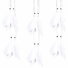 Hanging 8.5in. Fabric Ghosts • 6 Pack