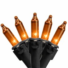 Halloween Mini Holiday Lights ~ Orange / 50 Count