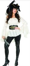 Pirate Lady Blouse White XS